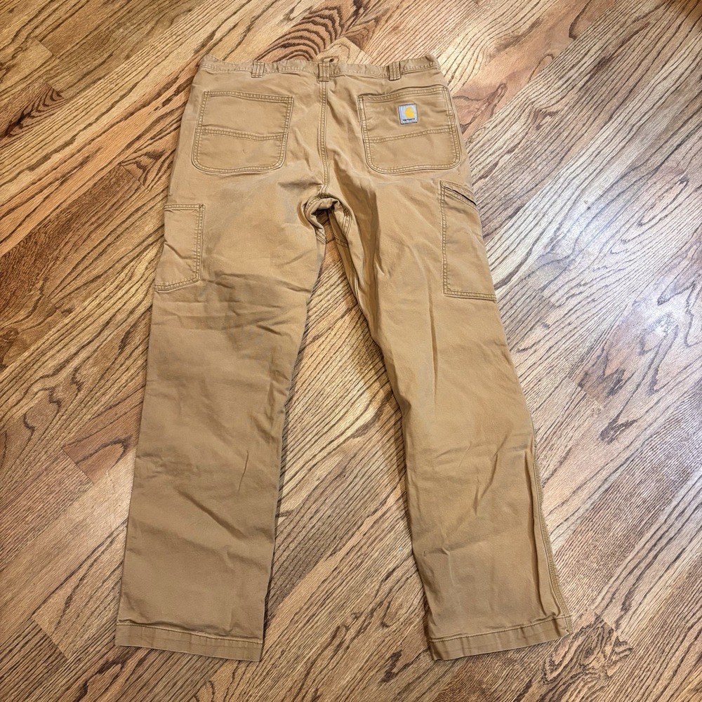 Carhartt Relaxed Fit Cargo Work Pants 38x32 Brown Canvas Utility BN2802-M - Picture 2 of 6
